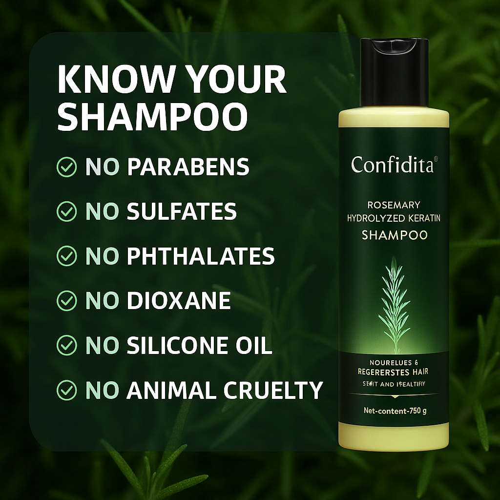 Confidita's Organic Rosemary Hair Growth Shampoo
