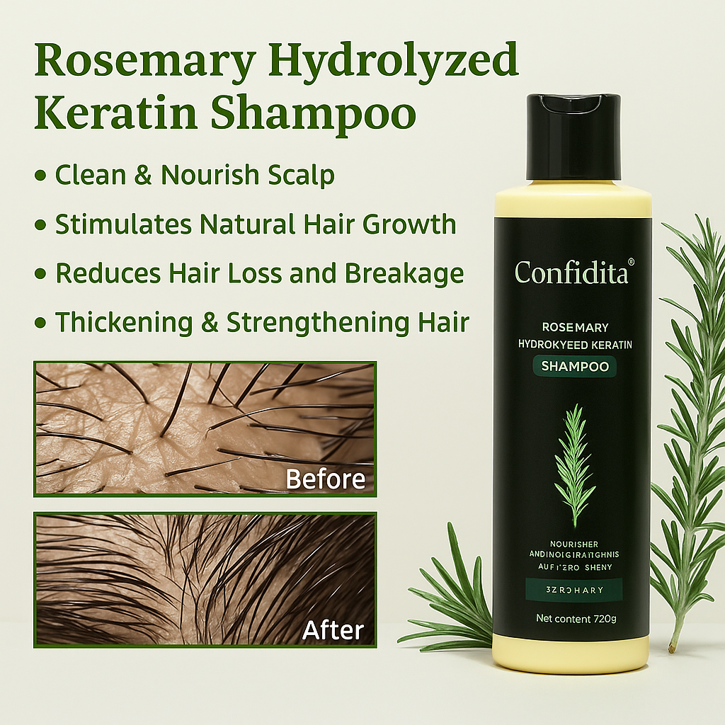 Confidita's Organic Rosemary Hair Growth Shampoo
