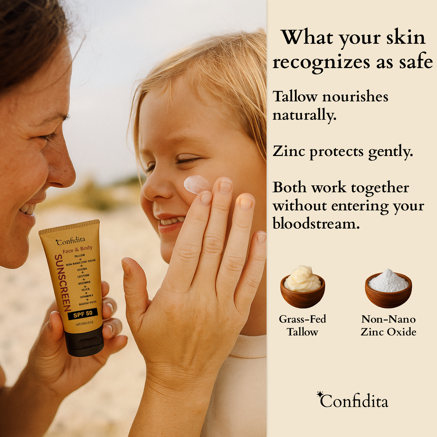 Confidita's Tallow Nourish Sunscreen